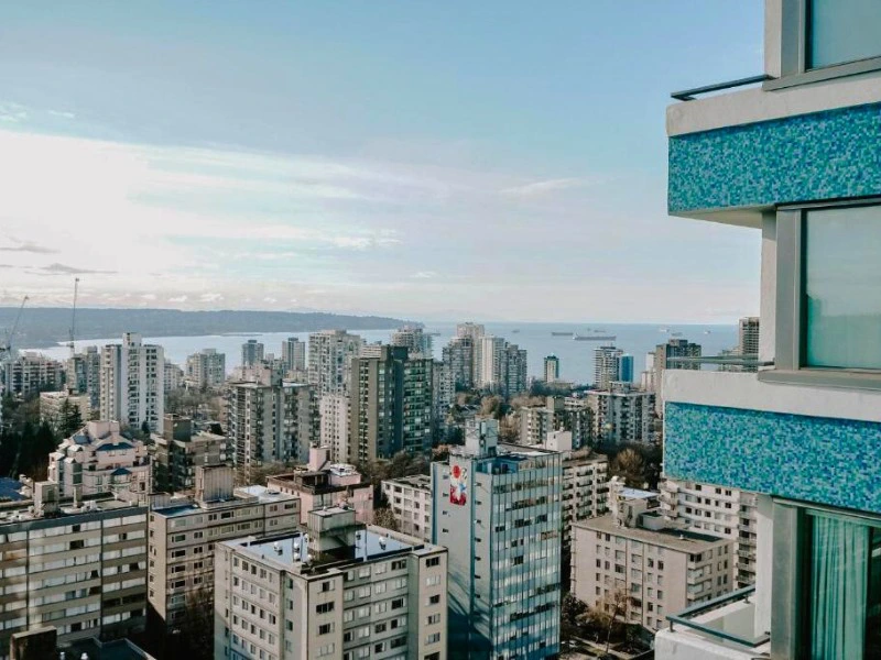 Ausblick vom Hotel in Vancouver, Kanada