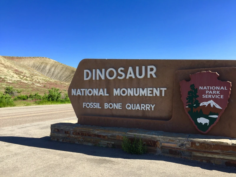 Eingangsschild Dinosaur National Monument