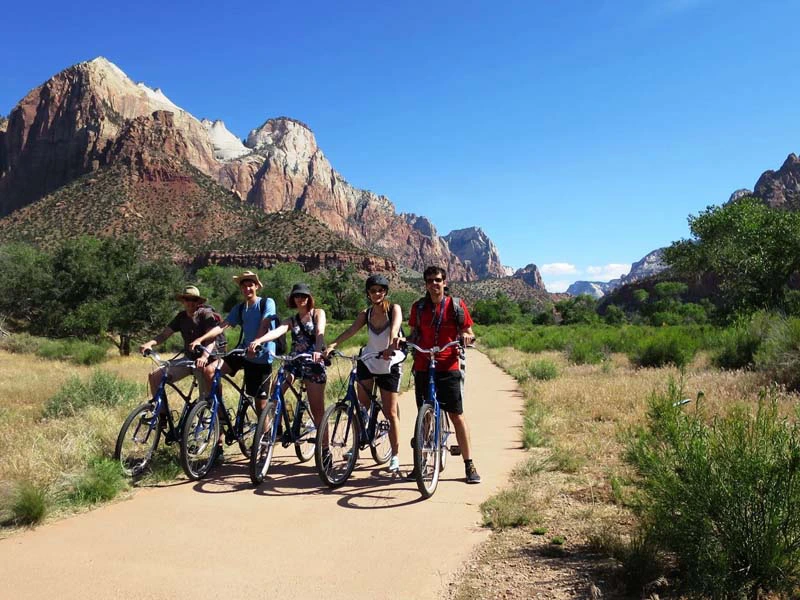 Radfahrer im Zion National Park