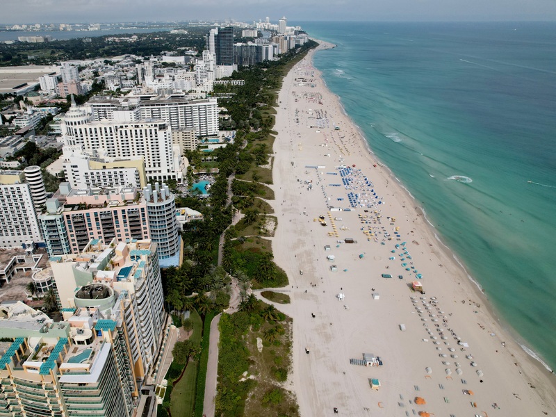 Die Küste von Miami-Beach