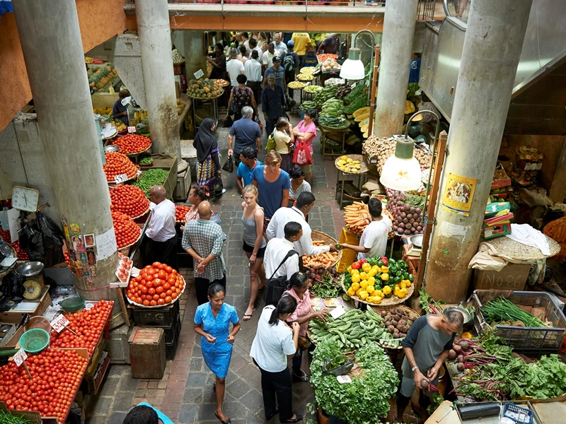 Markt in Port Louis Mauritius