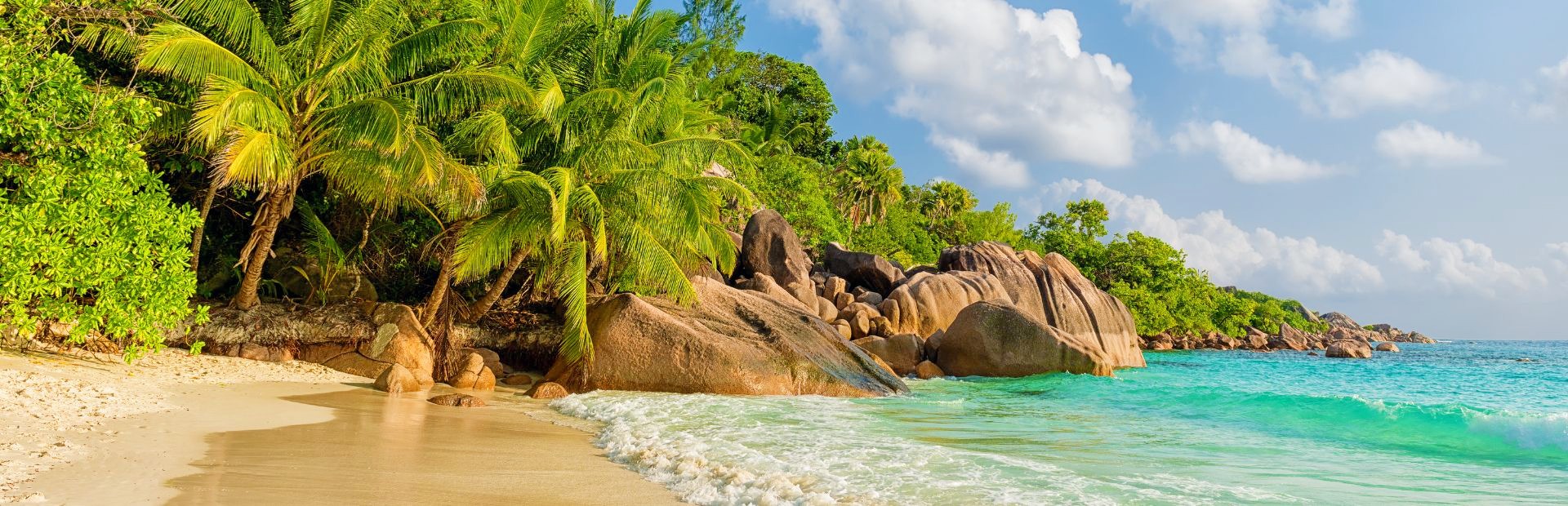 Strand auf Praslin Seychellen