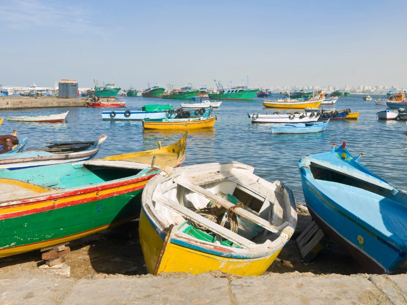 Boote im Hafen Alexandria