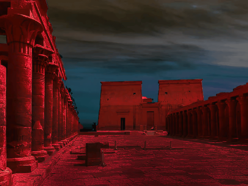 Sound and Light Show Philae Tempel Assuan Ägypten
