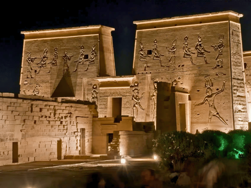 Sound and Light Show Philae Tempel Assuan Ägypten