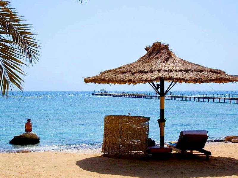 El Quseir Schirm am Strand Ägypten