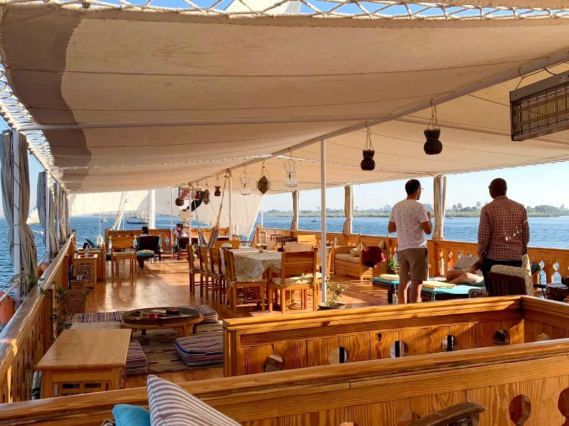 Dahabeya auf dem Nil in Ägypten