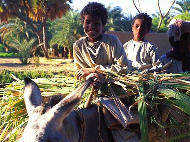 Kinder spielen in Ägypten