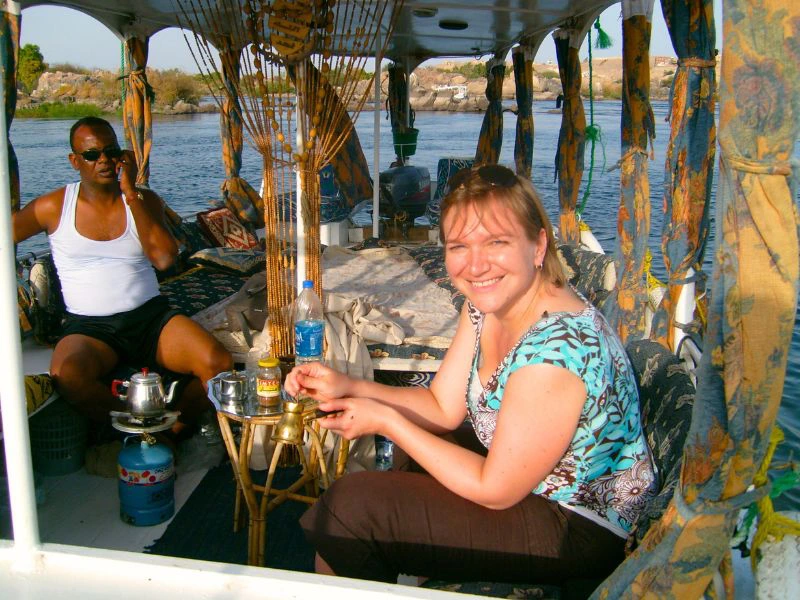 Ägypten - Felukka segelt über den Nil