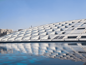 Blick auf die Bibliothek von Alexandria