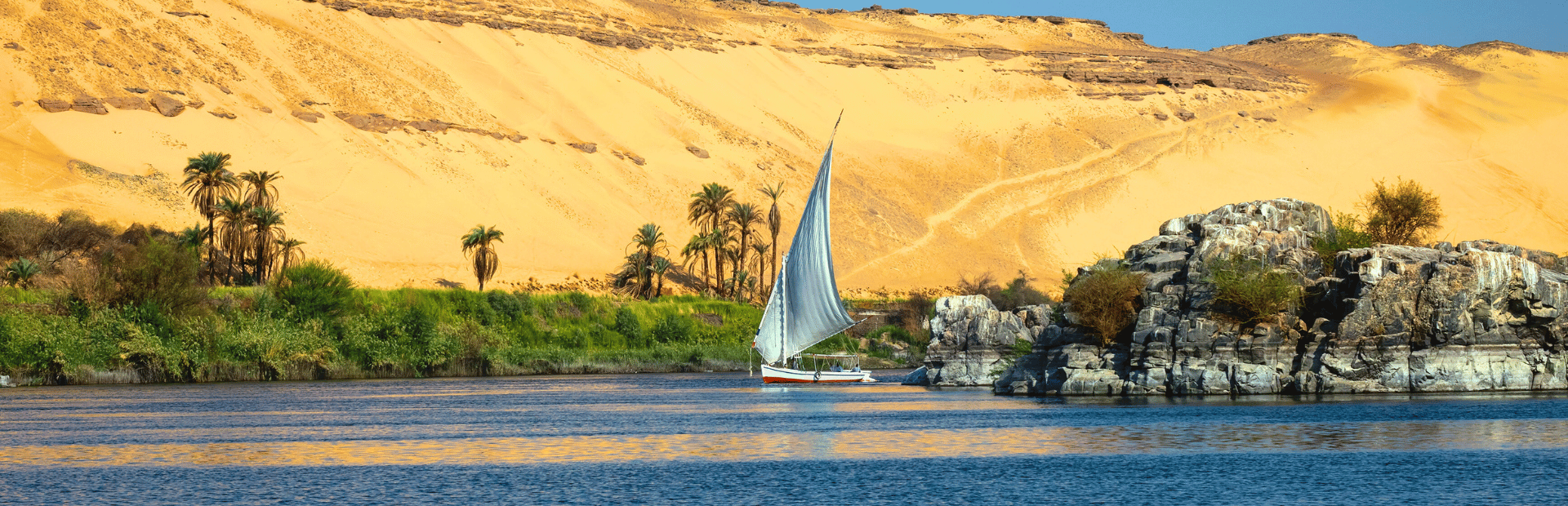 Feluke auf dem Nil in Ägypten