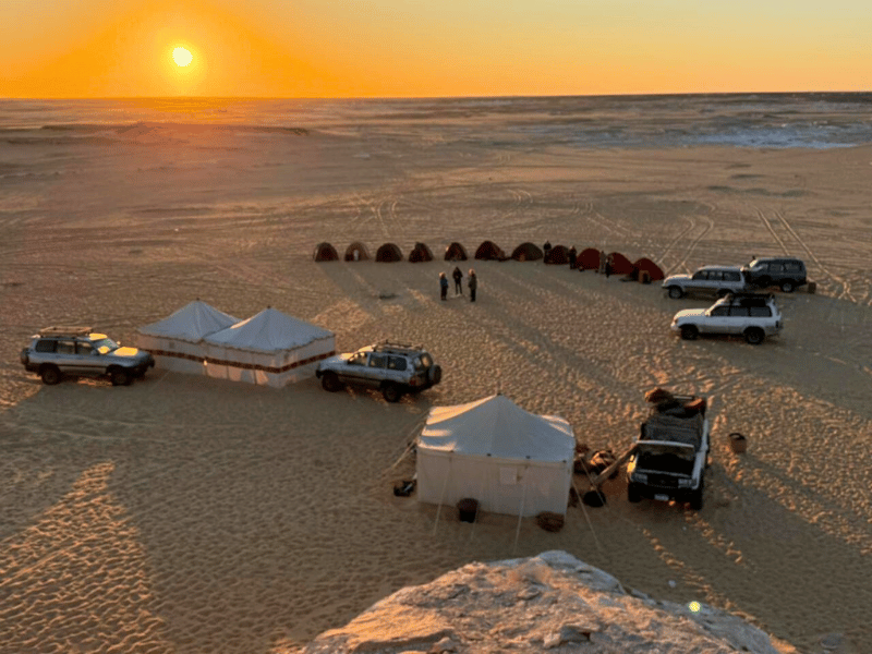 Camp in der Weißen Wüste in Ägypten