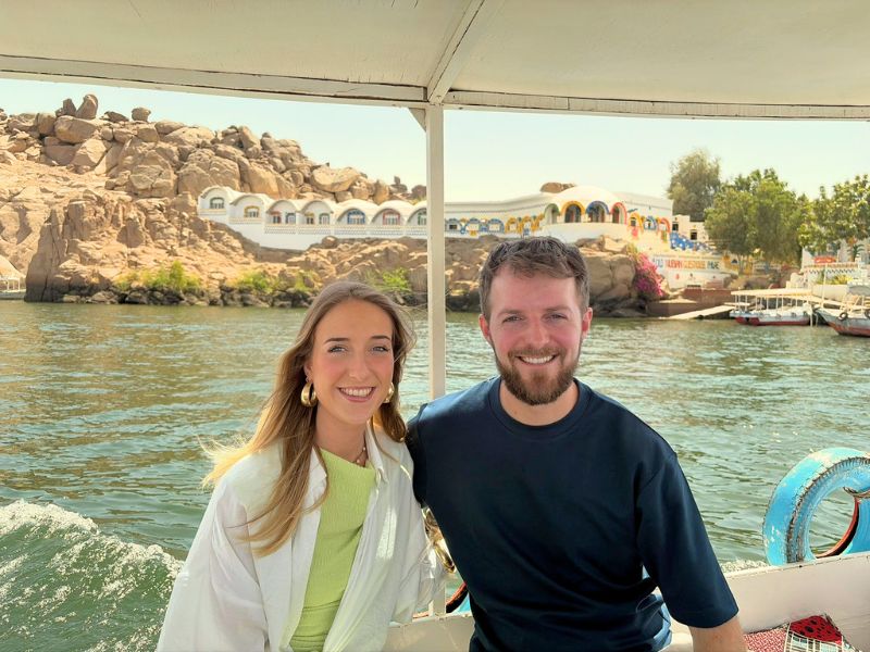 Paar auf dem Nil in Ägypten