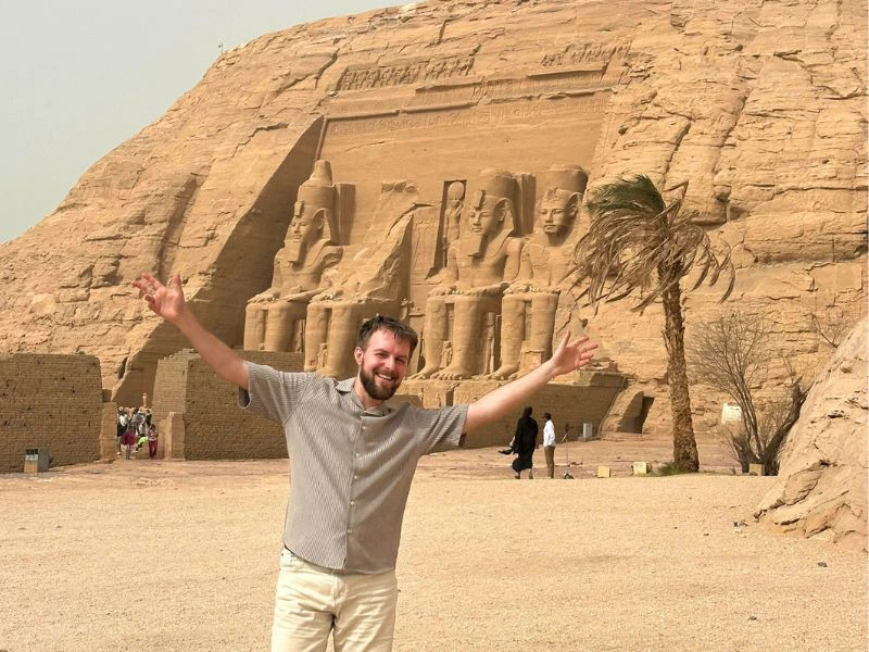 Tourist in Abu Simbel, Ägypten