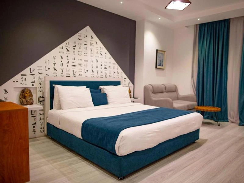 Zimmer des Budgethotels in Gizeh, Ägypten