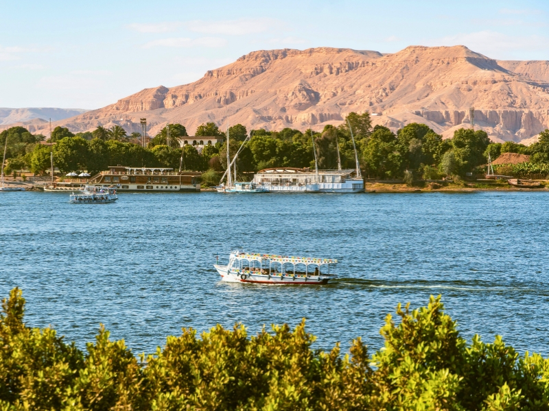Fluss Nil bei Luxor, Ägypten
