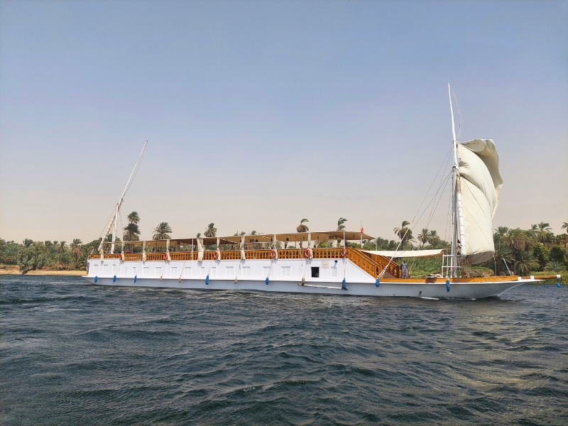 Dahabeya auf dem Nil in Ägypten