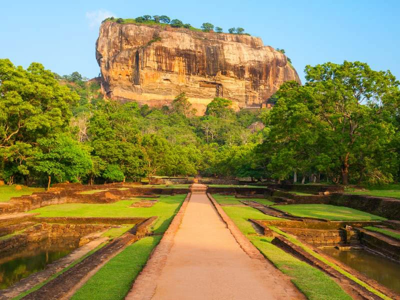 Trail zum Felsen in Sigiriya in Sri Lanka