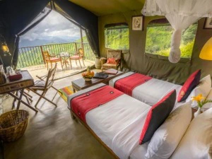 Zimmer in der Lodge in den Knuckles Bergen in Sri Lanka