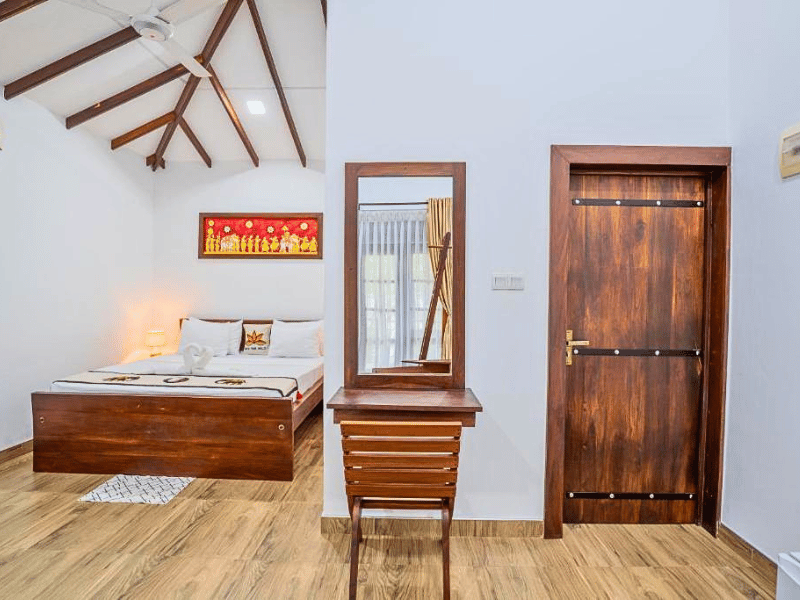 Zimmer im Budget Hotel in Sigiriya, Sri Lanka