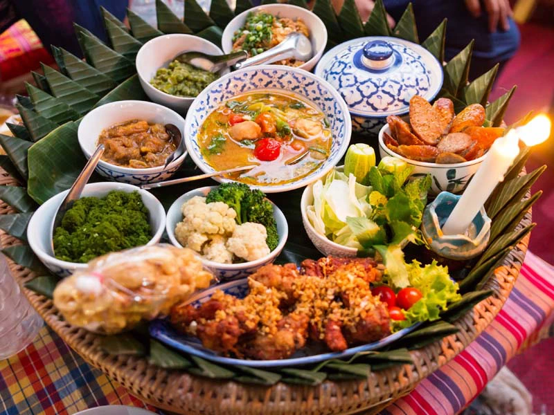 Traditionelles Essen in Thailand