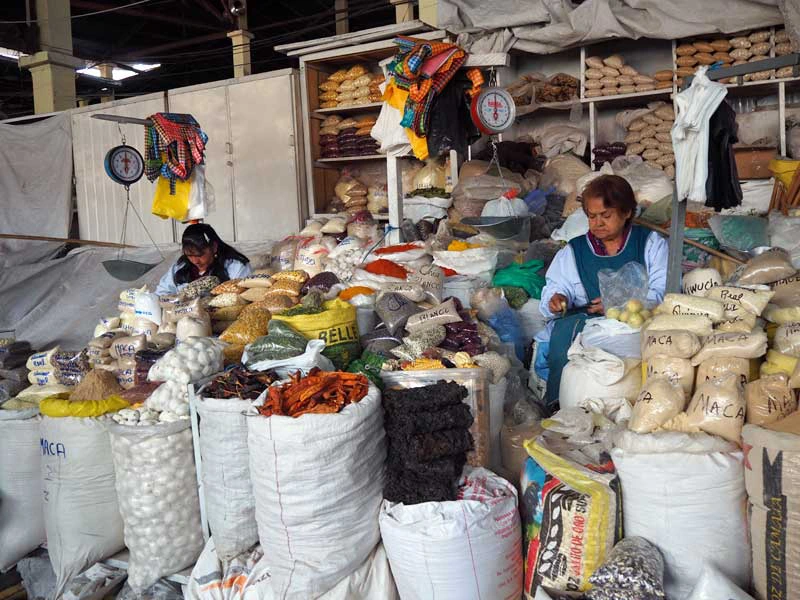 Markt in Cusco in Peru