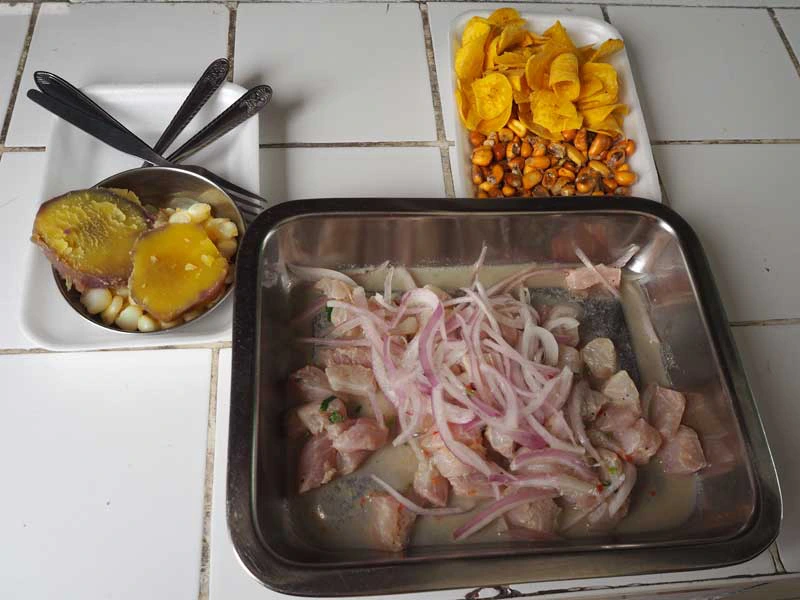 Ceviche auf der Fahrradtour durch Miraflores