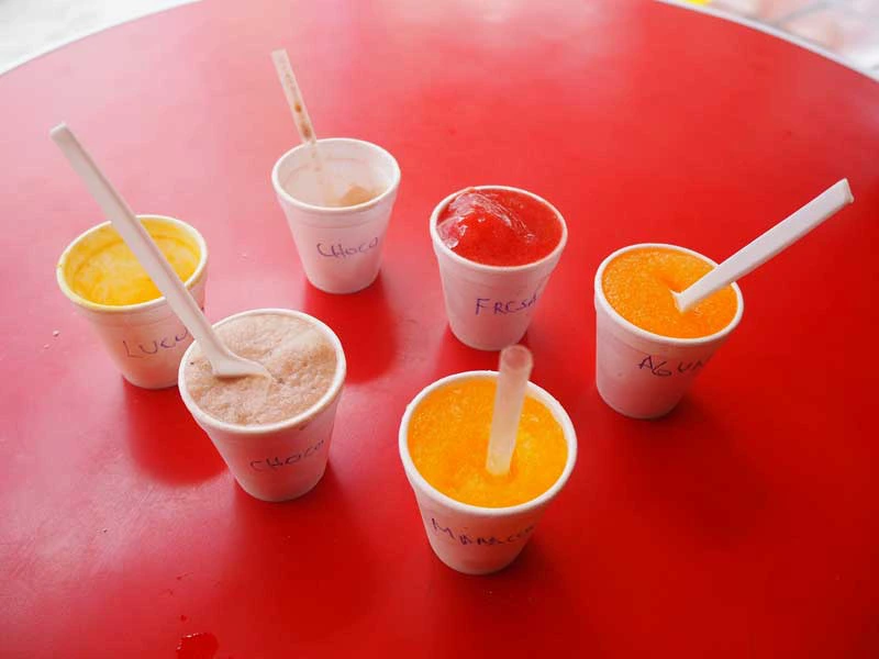 Eis auf der Fahrradtour durch Miraflores