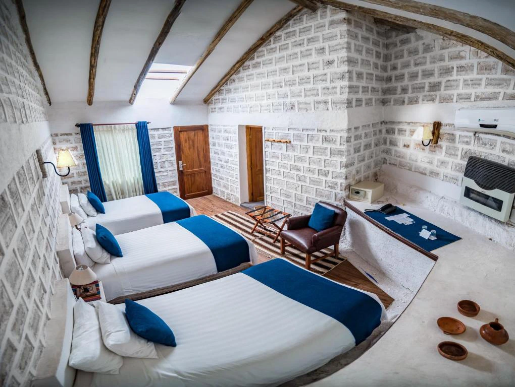 Zimmer im Salzhotel in Uyuni in Bolivien