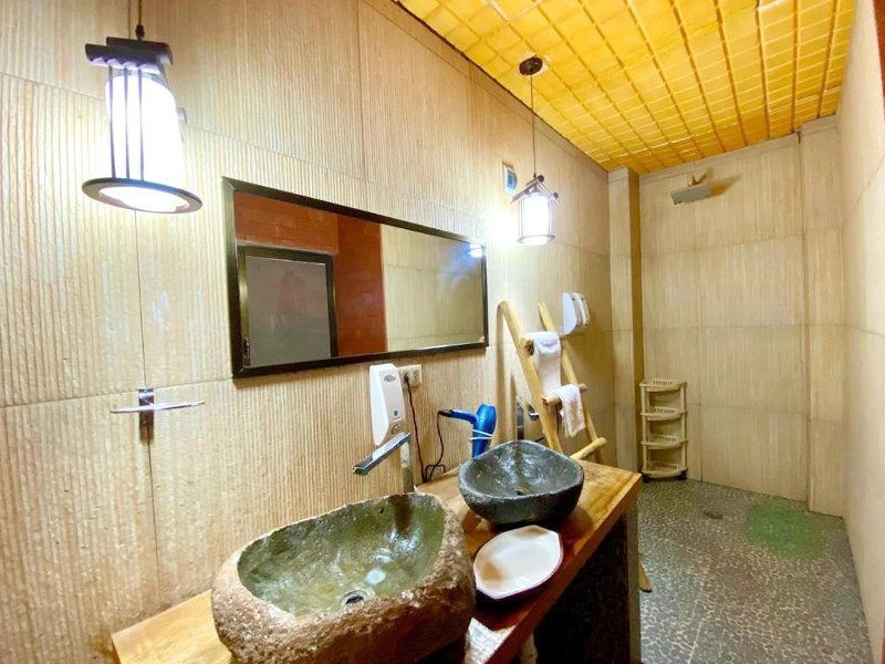 Badezimmer im Hotel in Uyuni in Bolivien