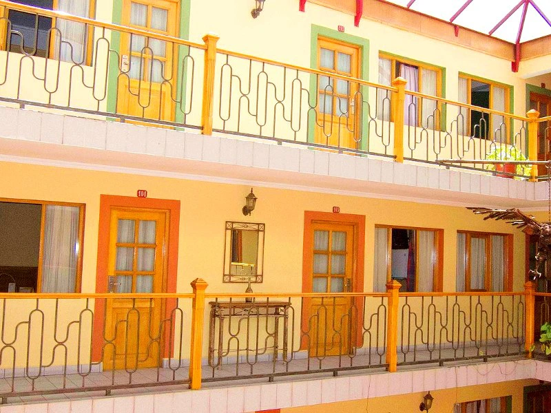 Veranda im Hotel in Potosi in Bolivien