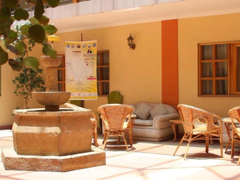 Innenhof im Hotel in Potosi in Bolivien