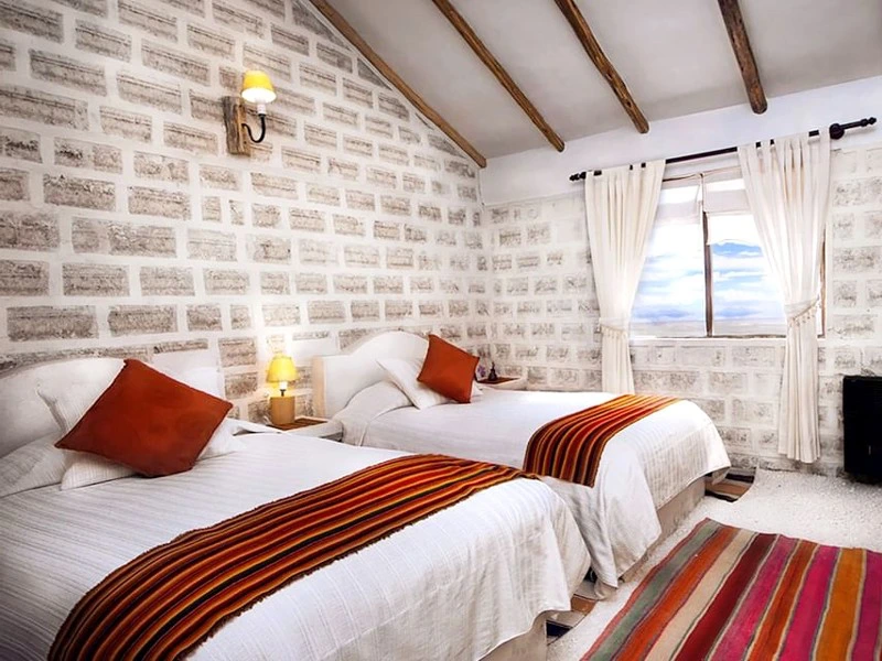 Zimmer im Salzhotel in Uyuni in Bolivien