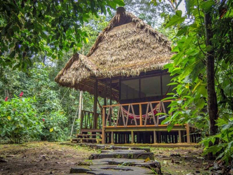Cabana in der Lodge in Maldidi in Bolivien
