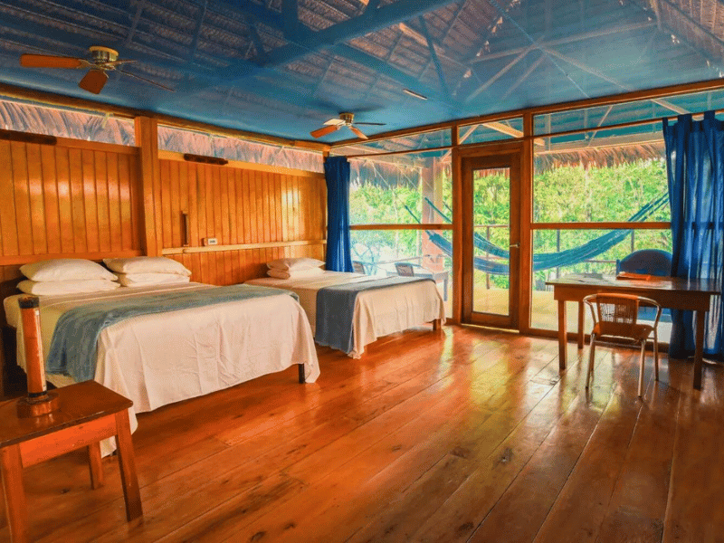 Zimmer in der Lodge bei Iquitos in Peru