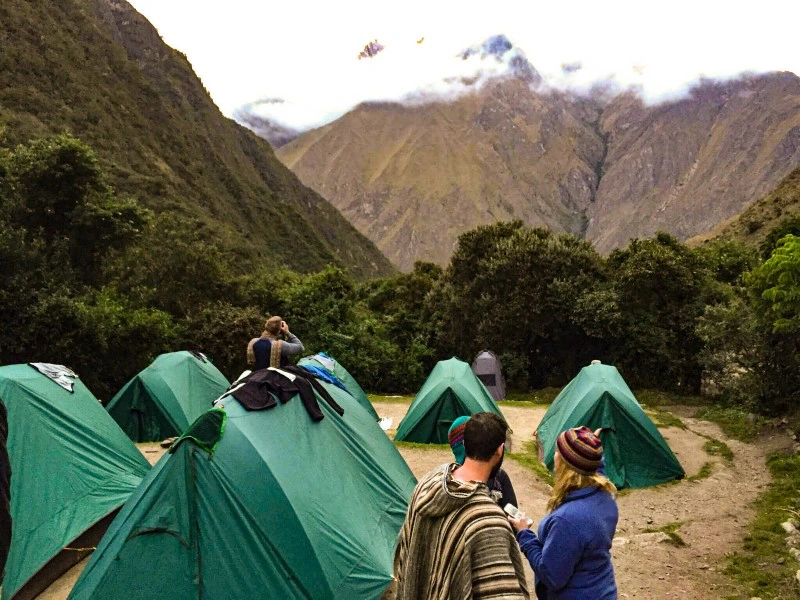 Zelt beim Trekking in Peru