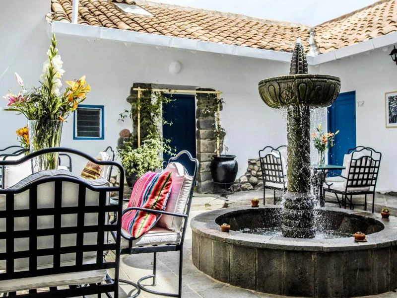 Innenhof im Hotel in Cusco in Peru