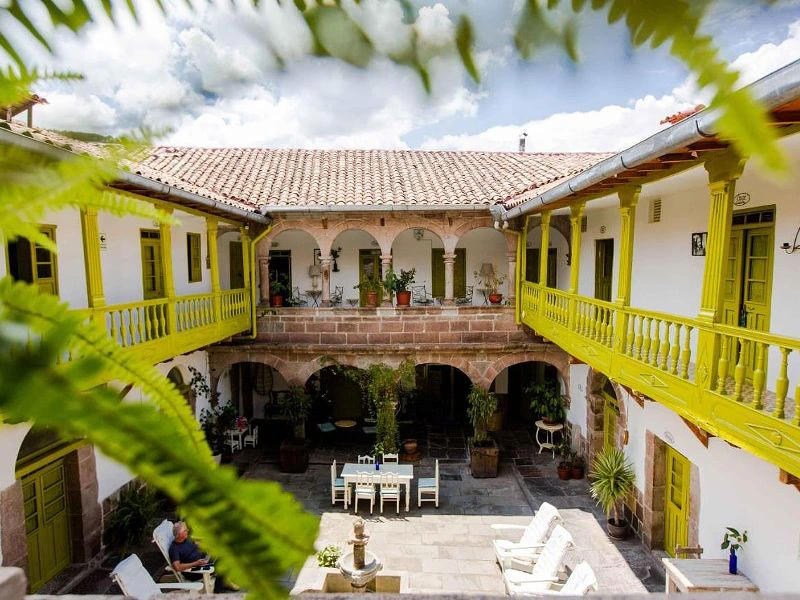 Innenhof im Hotel in Cusco in Peru