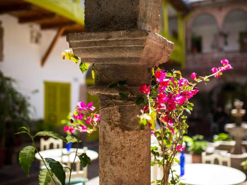 Innenhof im Hotel in Cusco in Peru