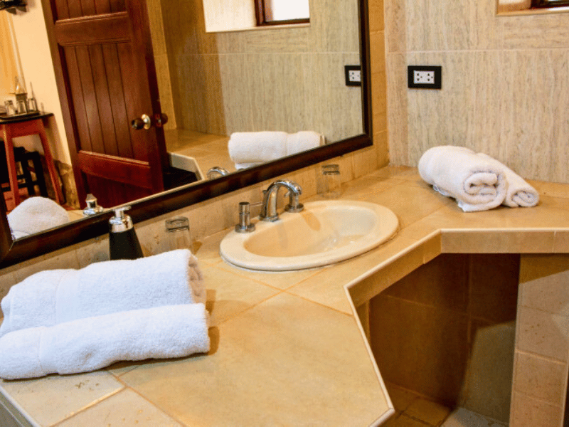Badezimmer in Ollantaytambo in Peru