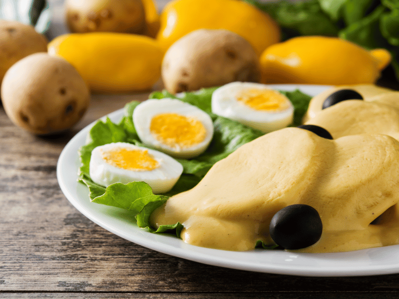 Papa a la Huancaín Essen in Peru