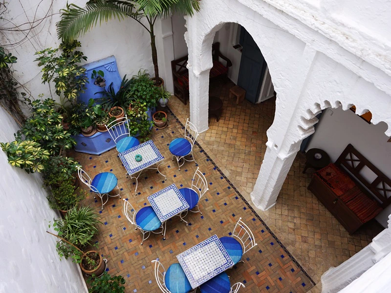 Innenhof Hotel Budget Chefchaouen