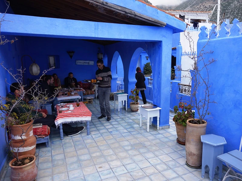 Innenhof Hotel Budget Chefchaouen