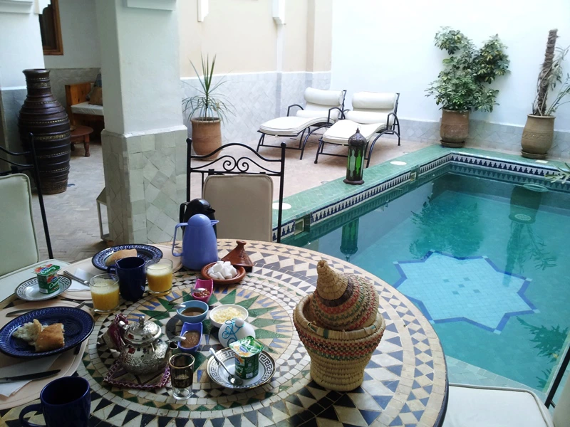 Frühstück Riad mit Pool Taroudant