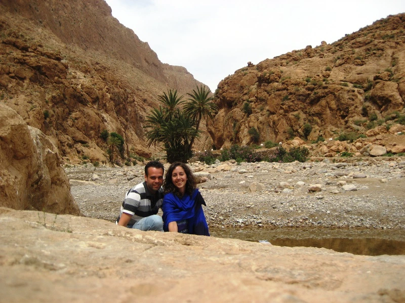 Familie in der Todra Schlucht