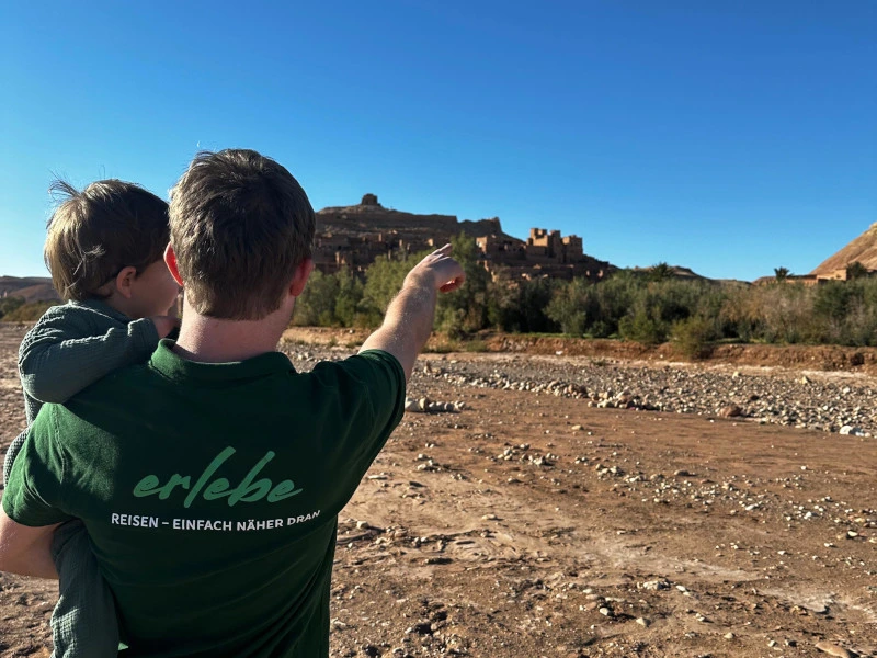Blick auf die Kasbah in Ait Benhaddou Marokko