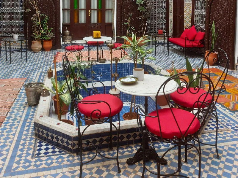 Innenhof eines Dars in Marokko