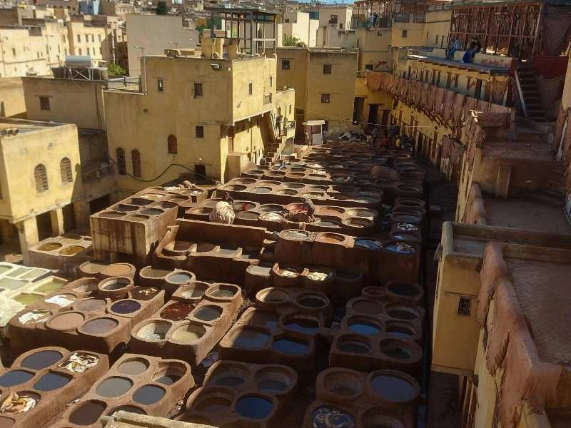 Gerberviertel in Fes, Marokko