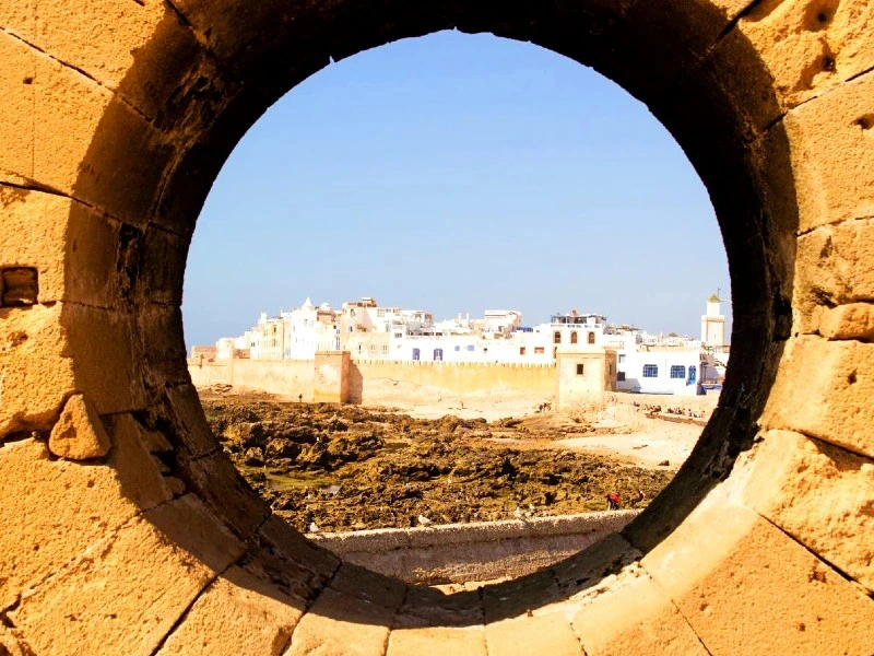 Historische Mauer in Essaouira, Marokko