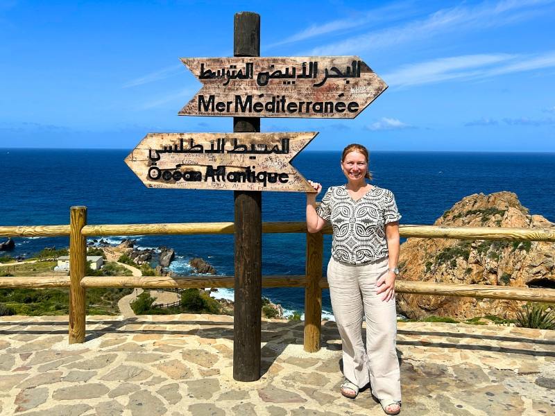 Wegweiser in Tanger in Marokko